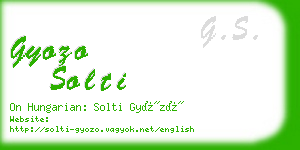 gyozo solti business card